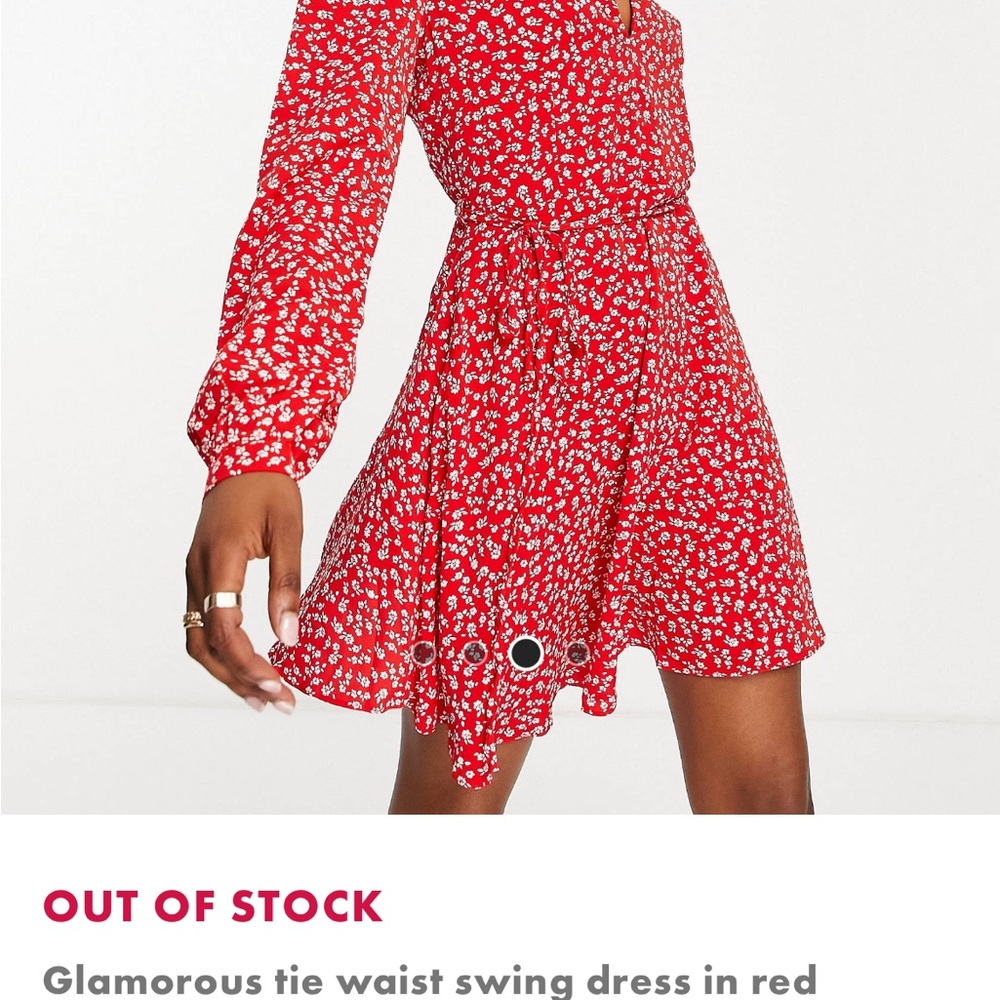 Glamorous Tie waist swing dress - Picture 3 of 4